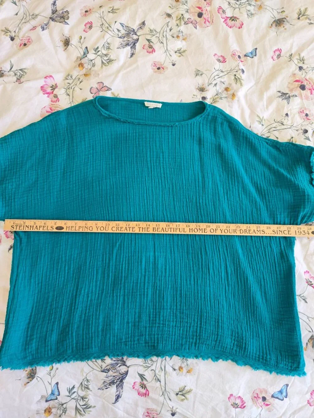 Eileen Fisher Dolman Sleeve Organic Cotton Guaze Top - Picture 5 of 5